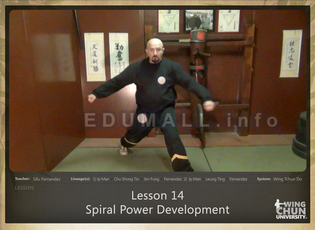 Sifu Fernandez - WingTchunDo - Lesson 14 - Spiral Power Development
