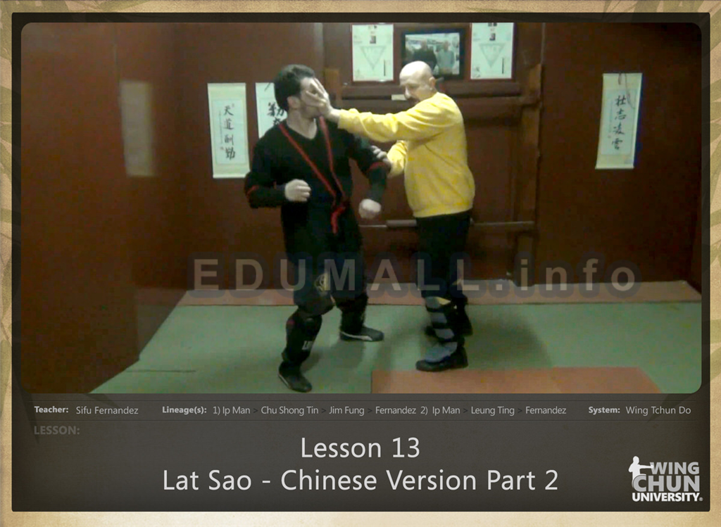 Sifu Fernandez - WingTchunDo - Lesson 13 - Lat Sao - Chinese Version Part 2