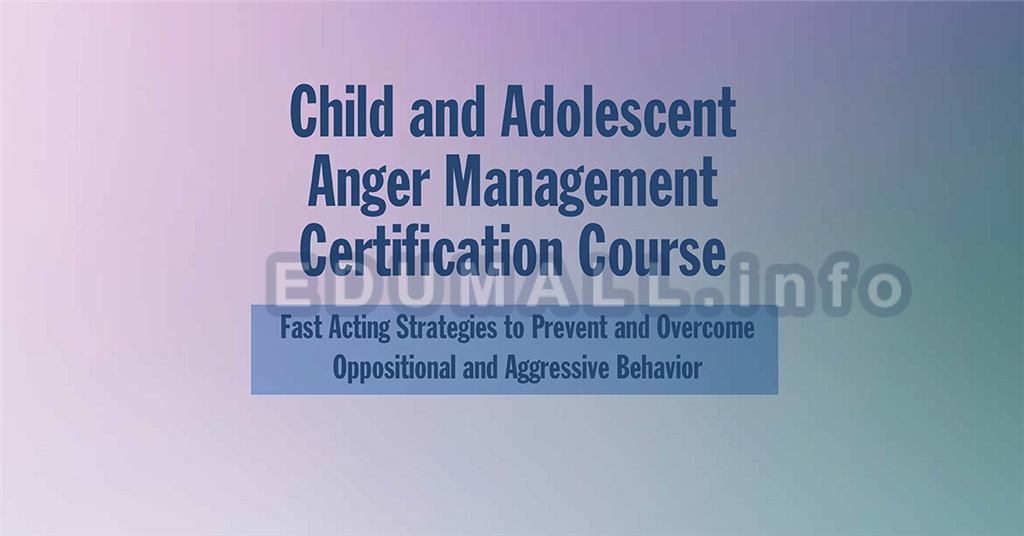 Jeffrey Bernstein - Child and Adolescent Anger Management Certification Course: Fast Acting Strategies to Prevent and Overcome Oppositional and Aggressive Behavior
